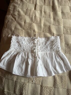 Kimchi Blue White Smocked Strap Summer Top